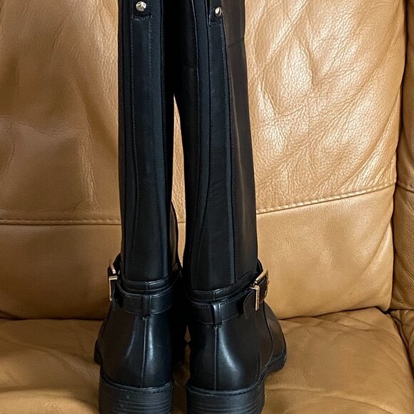 KELLY & KATIE BLACK WIDE CALF BOOTS - Picture 3 of 6
